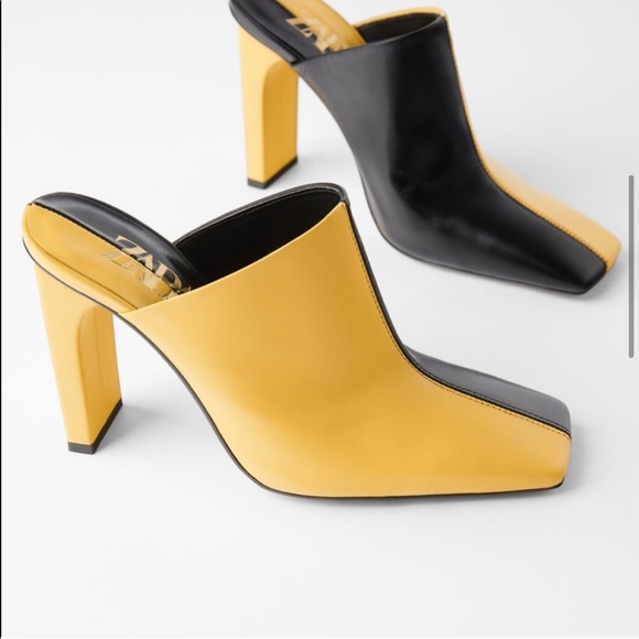 ZARA Shoes - ZARA BNWT Soft Leather Heeled Mules  shield